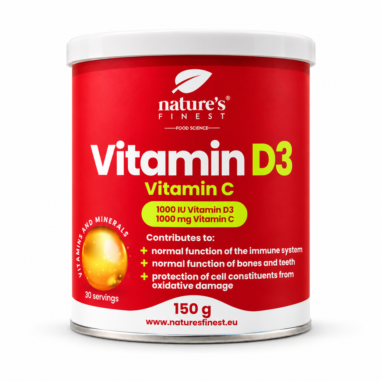 Nature’s Finest Vitamin D3 + Vitamin C