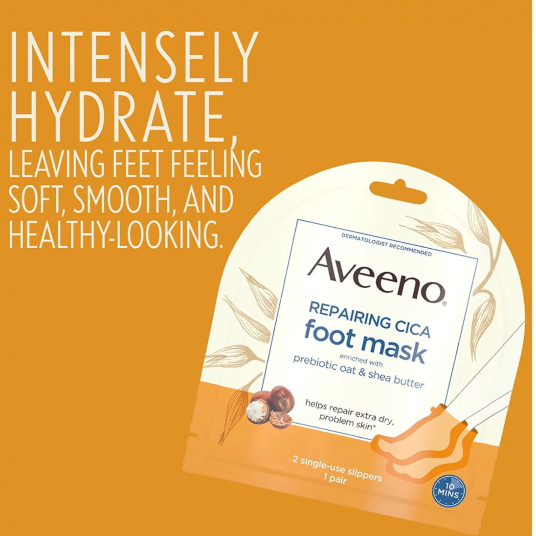 Aveeno Skin Relief Cica Foot Mask, 1 Pair