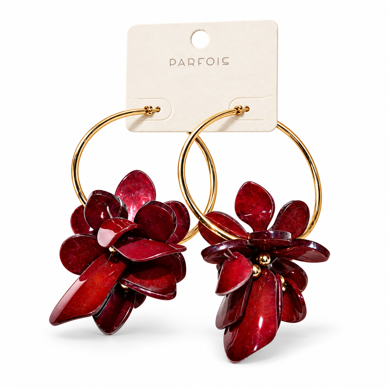 Elegant Parfois gold-tone hoop earrings